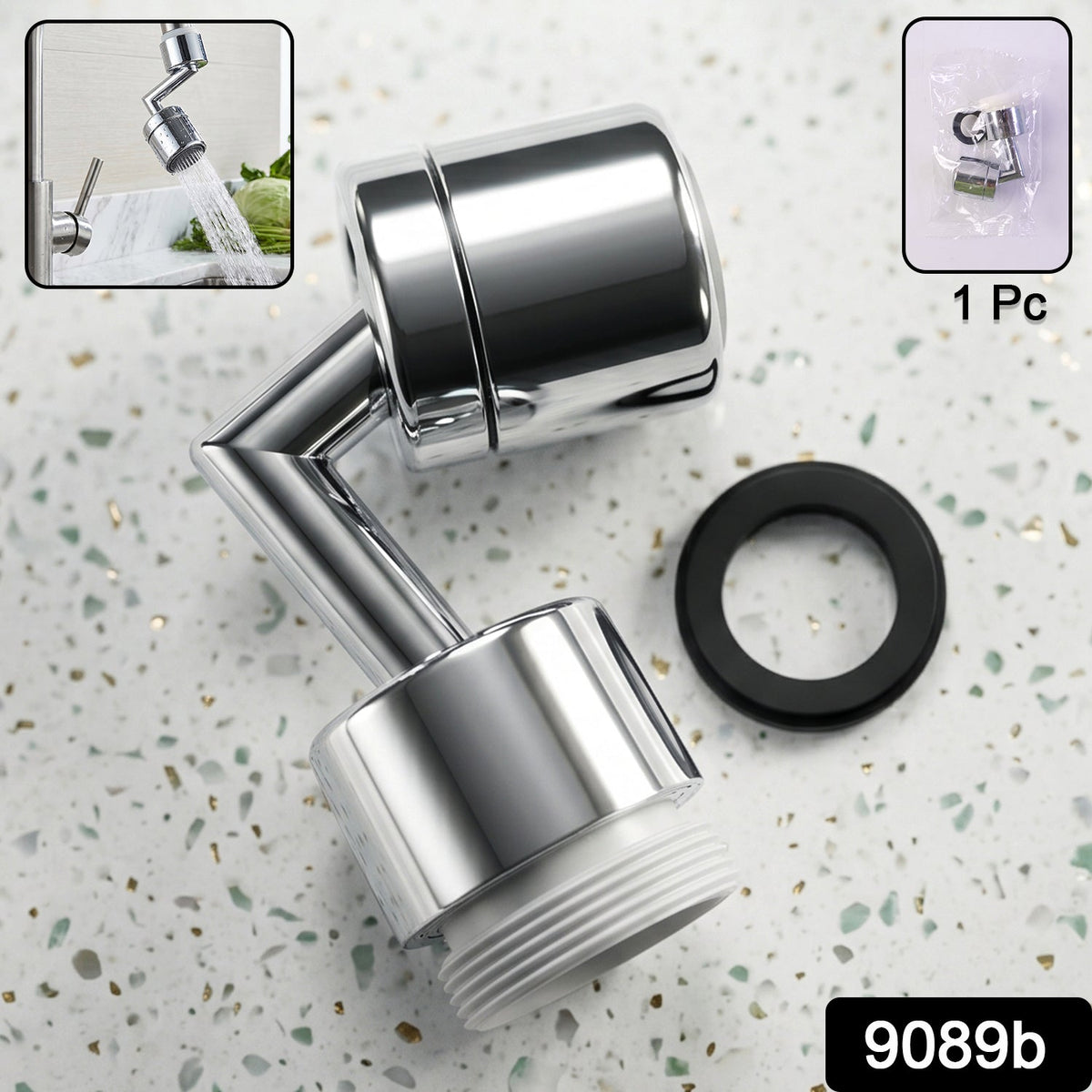 Faucet Aerator – 1080 Degree Swivel, Splash-Proof Water Flow