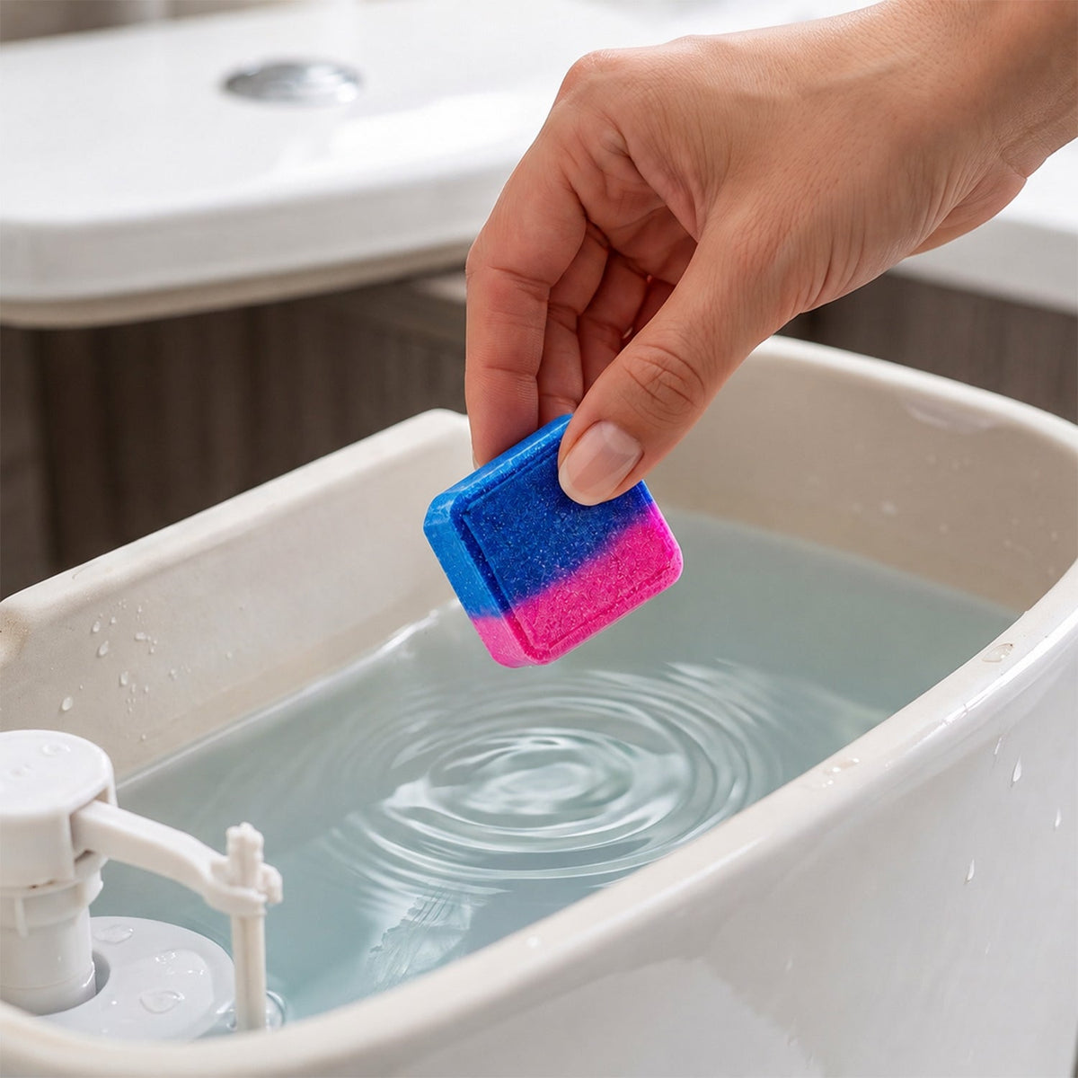 Toilet Bowl Cleaning Block – Dual Colour Flush Tank Cleaner